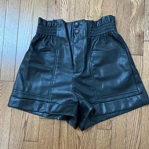 Zara faux leather shorts